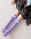 Girls 5-12 Years one Size fit all Cotton Socks with White Stripes Set of 7 Pairs KS214